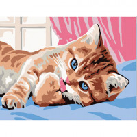 Картина по номерам 15х20 см, ЮНЛАНДИЯ 'Котёнок', на холсте, акрил, кисти, 662502