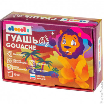 Гуашь Dadi набор 6 цветов 10 мл