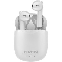 Наушники SVEN E-727BTбел BТ,ТWS,магн заряд кейс, беспровод, стерео