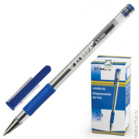 Ручка шариковая BEIFA (Бэйфа), корпус прозрачный, металлический наконечник, 0,7 мм, синяя, AA999-BL