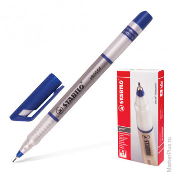 Ручка капиллярная STABILO "Sensor", толщина письма 0,3 мм, с пружинящим наконечником, синяя, 189/41