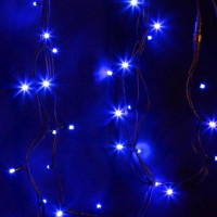 Гирлянда светодиодная Дюраплей LED 20м 200 LED черный каучук Синий 315-153