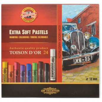 Пастель художественная Koh-I-Noor 'Toison D'or Extra Soft 8554', 24цв., картон. упак.
