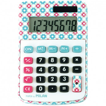 Калькулятор настольный 8 разрядов, двойное питание, 118*76*21 мм, в клеточку