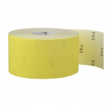 Бумага наждачная желтая в рулоне 115мм х 5м  P80 ABRAforce 500024529