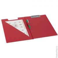 Папка-планшет BRAUBERG, А4 (340х240 мм), с прижимом и крышкой, картон/ПВХ, бордовая, 225687