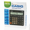 Калькулятор CASIO настольный DH-16-BK-S, 16 разрядов, двойное питание, 159х151 мм, европодвес, черны