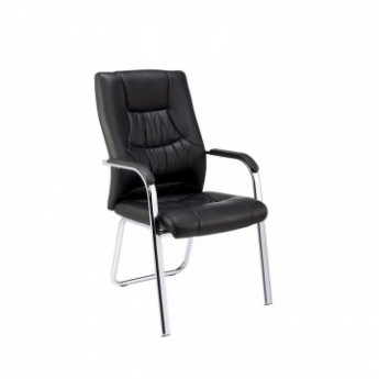 Конференц-кресло BN_TQ_Echair-807 VPU кожзам черный, хром 4шт/уп