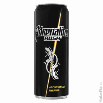 Энергетический напиток ADRENALINE "Rush" (Адреналин "Раш"), 0,5 л, жестяная банка, 340022237