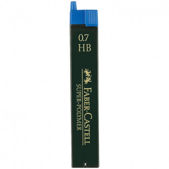 Грифели для механических карандашей Faber-Castell 'Super-Polymer', 12шт., 0,7мм, HB, 12 шт/в уп