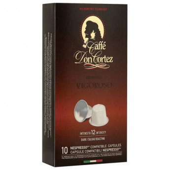 Капсулы для кофемашин NESPRESSO VIGOROSO, натуральный кофе, 10шт*5,2г, DON CORTEZ, ш/к 01255