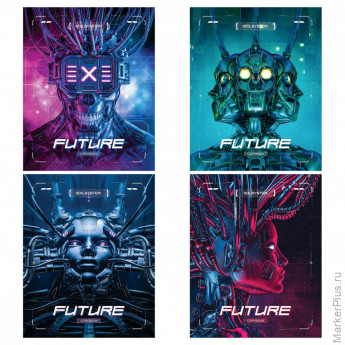 Тетрадь 60л., А5, клетка на гребне BG "Future", матовая ламинация, тиснение фольгой Тетрадь 60л., А5, клетка на гребне BG "Future", матовая ламинация, тиснение фольгой