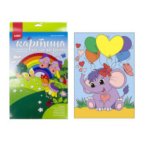 Картина по номерам для малышей Забавный слоненок, Ркн-038