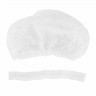 Шапочка "Шарлотта" белая, КОМПЛЕКТ 100 шт., спанбонд 10 г/м2, МЕДСЕРВИС