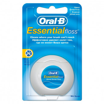 Зубная нить Oral-B 'Essential', вощеная, мятная, 50м