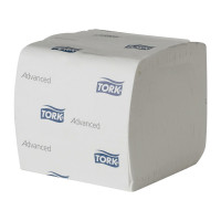 Бумага туалетная листовая TORK Advanced(ZZ-сложение)(T3) 2сл, 242листов/пач, белая 36 шт/в уп