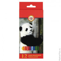 Карандаши цветные KOH-I-NOOR 'Animals', 12 цветов, грифель 2,8 мм, заточенные, европодвес, 3552/12, 3552012008KSRU