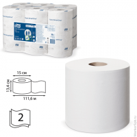 Бумага туалетная 112 м, TORK (Система T9) SmartOne, комплект 12 шт., Advanced, 2-слойная, белая, 472193