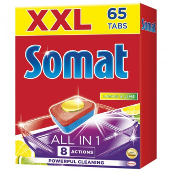 Таблетки для посудомоечных машин 65 шт. SOMAT "All-in-1", 2489254, комплект 65 шт