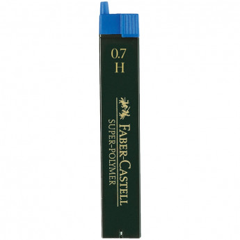 Грифели для механических карандашей Faber-Castell 'Super-Polymer', 12шт., 0,7мм, H, 12 шт/в уп