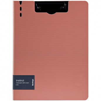 Папка-планшет с зажимом Berlingo 'Instinct', A4, пластик (полифом), фламинго/черный