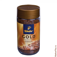 Кофе растворимый TCHIBO "Gold", гранулированный, 190 г, стеклянная банка, -