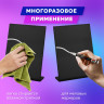 Табличка меловая настольная А5 (14,8x21 см), L-образная, вертикальная, ПВХ, ЧЕРНАЯ, BRAUBERG, 291293
