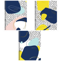 Тетрадь 80л., А5, клетка на гребне GreenwichLine 'Stylish abstraction', матовая ламинация, тиснение фольгой, 70г/м2, 4 шт/в уп