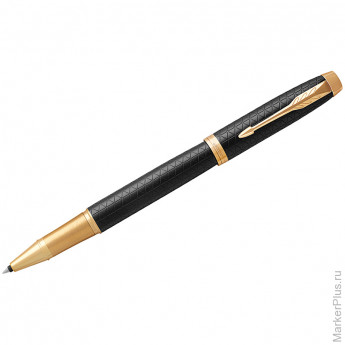 Ручка-роллер Parker 'IM Premium Black/Gold GT' черная, 0,8мм, подар. уп.