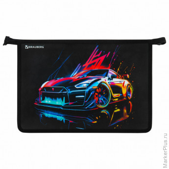 Папка для труда на молнии BRAUBERG А4, 2 отделения, органайзер, "Neon drift", 272213 Папка для труда на молнии BRAUBERG А4, 2 отделения, органайзер, "Neon drift", 272213
