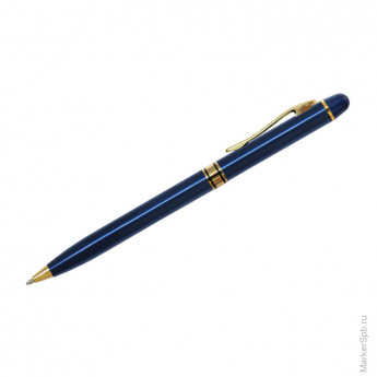 Ручка шариковая "Golden Premium" синяя, 0,7мм, корпус синий, механизм поворотный, инд. упак.