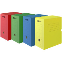 Короб архивный с клапаном OfficeSpace, микрогофрокартон, 150мм, ассорти цветной