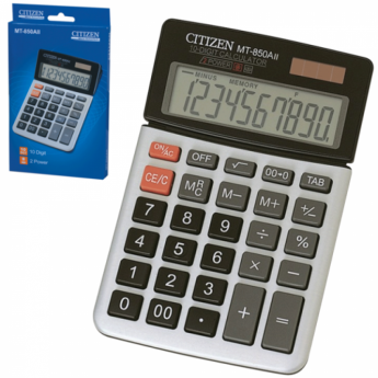 Калькулятор CITIZEN настольный MT-850AII, 10 разрядов, двойное питание, 160х104 мм