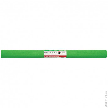 Бумага крепированная 50*250 см, 32 г/м2, светло-зеленая, в рулоне 10 шт/в уп