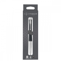 Ручка шариковая Parker "Urban Muted Black CT" черная, 1,0мм, поворотн., подарочная упаковка с европодвесом