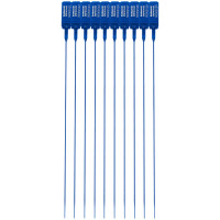 Пломба пластиковая сигнальная Альфа-МД 350мм синие, 10 шт/в уп