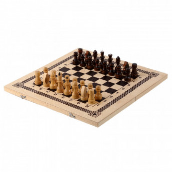 Настольная игра два в одном (шашки, шахматы) 400x200x36 B-6