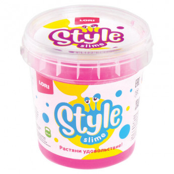 Слайм Style Slime классический "Розовый с ароматом вишни", 150 мл., LORI, Сл-001