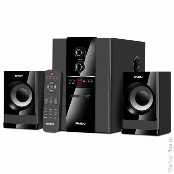 Колонки компьютерные SVEN MS-1821, 2.1, 44 Вт, Bluetooth, FM, USB, SD, черные, SV-020, SV-020774