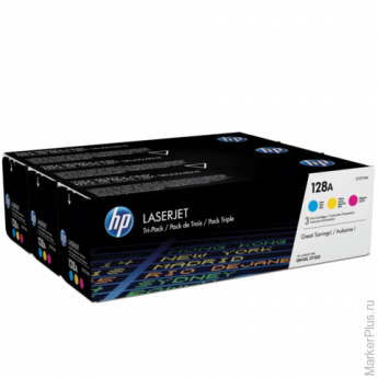 Картридж лазерный HP (CF371AM) LaserJet Pro CM1415/CP1525, комплект 3 цвета CMY, ресурс 3*1300 стр.