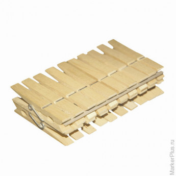 Прищепки бельевые деревянные, комплект 20 шт., универсальные, YORK "Eco", 96050