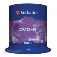Носители информации Verbatim DVD+R 4,7Gb 16х Cake/100 43551