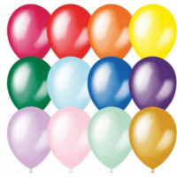 Шары надувные Металлик+перлнаб. 10шт/уп Х-65(M12 /30см)(100303)(763250)., комплект 10 шт