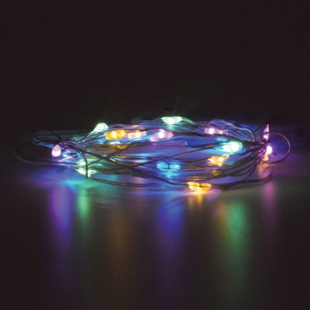 Электрогирлянда-нить комнатная 'Роса' 2 м, 20 LED, мультицветная, на батарейках, ЗОЛОТАЯ СКАЗКА, 591101
