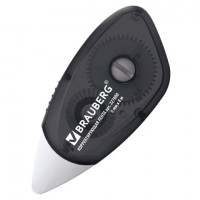 Корректирующая лента BRAUBERG BLACK&WHITE 5 мм х 8 м, корпус черный тонированный, механизм перемотки, блистер, 227800