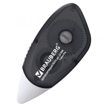 Корректирующая лента BRAUBERG BLACK&WHITE 5 мм х 8 м, корпус черный тонированный, механизм перемотки, блистер, 227800