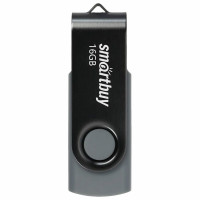 Флеш-диск 16 GB SMARTBUY Twist USB 2.0, черный, SB016GB2TWK Флеш-диск 16 GB SMARTBUY Twist USB 2.0, черный, SB016GB2TWK
