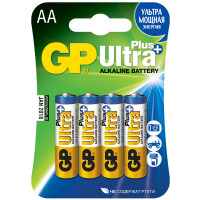 Батарейка GP Ultra Plus AA (LR06) 15AUP алкалиновая BC4, 4 шт/в уп