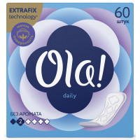 Прокладки женские гигиенические Ola! DAILY ежедневные 60 шт/уп, комплект 60 шт