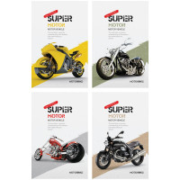 Блокнот 40л. А7 на гребне "Мотоциклы. Super motor"